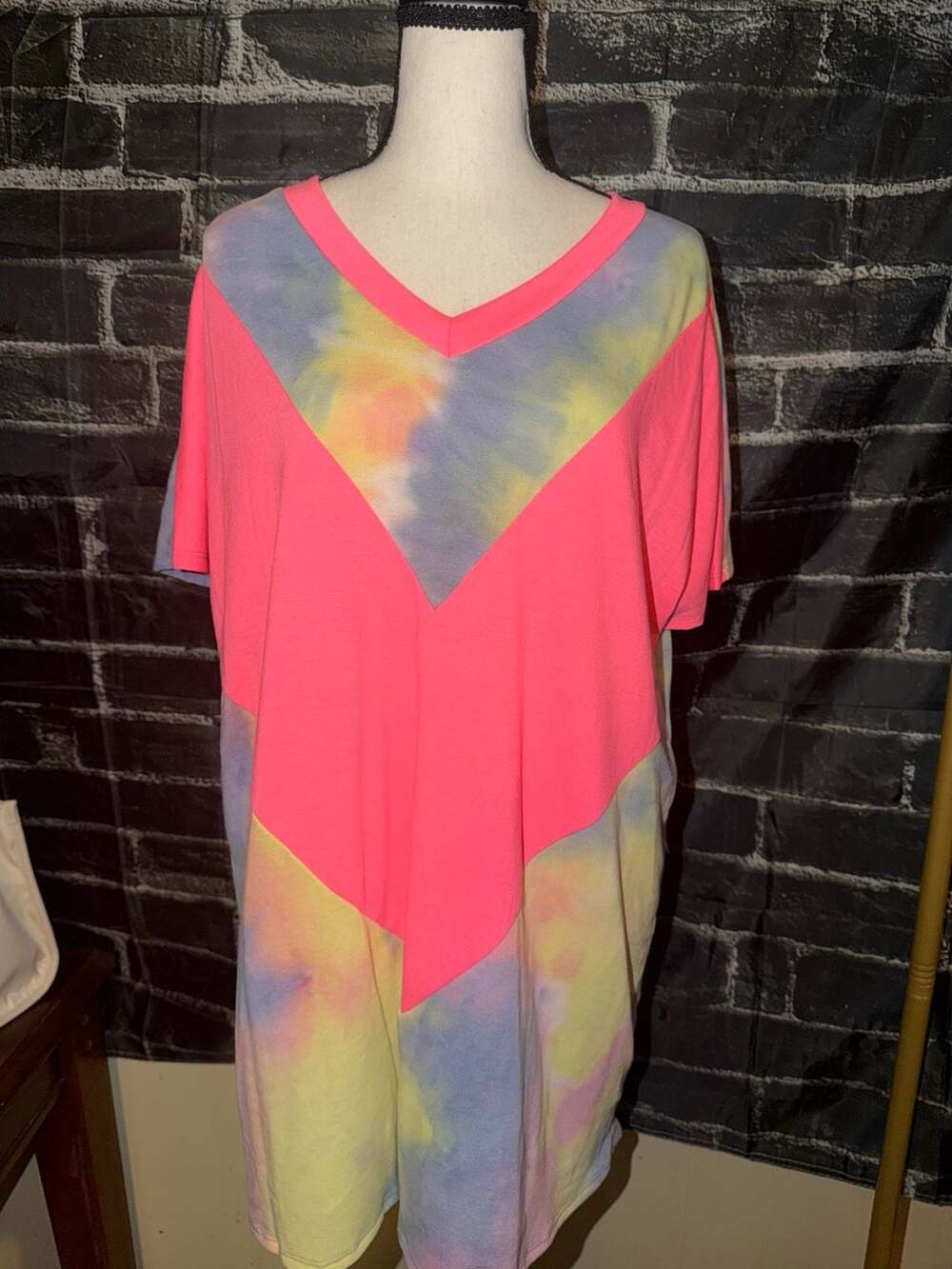 Heimish U.S.A.  Tie Dye Short Sleeve Top Size L ST1994-15